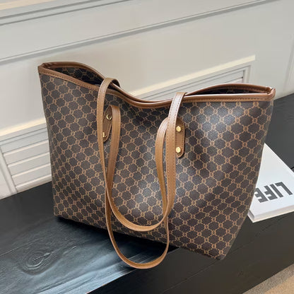 Sofia | Vintage Patronen Tote Tas Grote Capaciteit