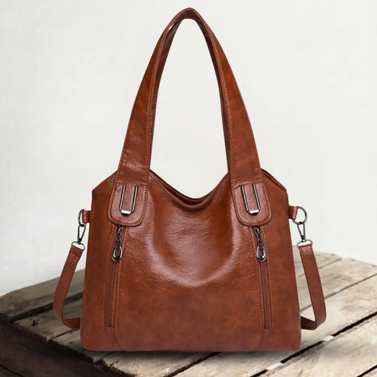 Emma | Tijdloos en vertrouwd — Retro Leren Schoudertas